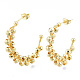 Brass Stud Earrings for Women EJEW-N011-95-4