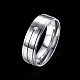 Valentine's Day Gifts Titanium Steel Cubic Zirconia Couple Rings For Men RJEW-BB16438-10-2