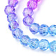 Chapelets de perles en verre transparente   GLAA-E036-07O-4