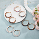 ANATTASOUL 4 Pairs 4 Colors Cellulose Acetate(Resin) Hoop Earrings with Alloy Pins EJEW-AN0004-51-7