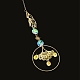 Grandes décorations pendantes en laiton HJEW-M005-01G-04-3