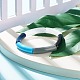 Acrylic Curved Tube Beaded Stretch Bracelet BJEW-JB07973-03-2