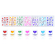 175pcs 7 couleurs perles acryliques opaques blanches MACR-YW0002-02-1