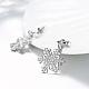 Adorable Design Snowflake Tin Alloy Czech Rhinestone Dangle Earrings EJEW-BB03983-01P-4