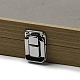 木製のネックレスプレゼンテーションボックス  内側がベルベットのガラス窓ネックレスディスプレイケース  ネックレスは20本まで収納可能  長方形  バリーウッド  34.8x25x5cm ODIS-M007-01-3