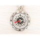 Vintage Zinklegierung Kompass Schlüsselanhänger AJEW-L073-10-4