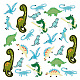 AHANDMAKER 40 Pcs Dinosaur Iron on Patches Dinosaur Embroidered Sew on Patches Dinosaur Embroidered Patches for Bags Jackets Jeans Clothes DIY-GA0005-45-1