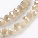Electroplate Glass Beads Strands GLAA-K027-FR-B03-3