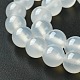 Натуральный белый агат бисер круглый пряди&nbsp;G-N0151-10-10mm-2