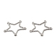 304 Stainless Steel Linking Ring Rhinestone Settings STAS-A070-05P-2