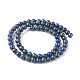 Brins de perles synthétiques assemblées en lapis-lazuli et malachite G-L528-03-2