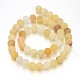 Frosted Round Natural Yellow Aventurine Bead Strands G-J338-06-8mm-2
