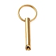 304 Schlüsselanhänger mit Angst-Atempfeife aus Edelstahl KEYC-P013-01G-1