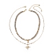 Stern- und Mondanhänger-Halsketten-Sets für Frauen NJEW-JN04126-1