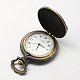 Старинные сплава цинка кварцевые часы головки для карманные часы кулон ожерелье материалы WACH-R005-21-3