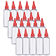 液体用のプラスチック製の空のボトル  先のとがった口のトップキャップ  レッド  12.4x3.5cm  容量：60ミリリットル  20個/セット DIY-BC0009-13-1