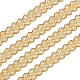 FINGERINSPIRE 12m 15mm Gold Edge Woven Braid Trim Handmade Polyester Sewing Gold Metallic S Wave Braid Trim Crafts Decorative Trim with Card for Curtain Slipcover DIY Costume Accessories OCOR-WH0068-09-1
