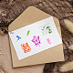 CRASPIRE Butterfly Dragonfly Clear Rubber Stamps Vintage Flowers Mushroom Insect Transparent Silicone Seals Stamp for Journaling Card Making Friends DIY Scrapbooking Photo Frame Album Decoration DIY-WH0439-0004-5