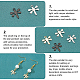 DICOSMETIC 40Pcs 4 Colors 304 Stainless Steel Charms STAS-DC0009-80-4
