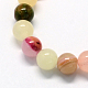 Chapelets de perle en pierre de jade vert teinté naturel G-R273-8mm-01-2