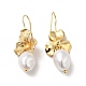 ABS Imitation Pearl Flower Dangle Earrings EJEW-F288-21G-2