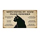 Creatcabin Schild mit schwarzer Katze AJEW-WH0189-081-1