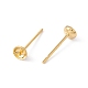 Rack Plating Brass Stud Earring Findings KK-G433-05C-G-2