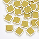 合金ペンダント  PUレザーと  正方形  ライトゴールド  ミックスカラー  17x15x2mm  穴：1.8mm PALLOY-T067-164-2