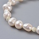 Bracelets en perles naturelles pour bracelets filles X-BJEW-JB04366-01-2