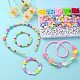 Bricolage mignon perles et pendentifs colorés ensemble de bijoux pour enfants kit de fabrication DIY-LS0004-05-5