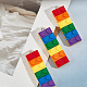 Dicosmetic 20pcs 2 colores colgantes de acrílico opaco del arco iris MACR-DC0001-02-5