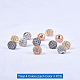 Brass Micro Pave Cubic Zirconia Beads ZIRC-PH0002-04-4