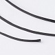 日本の平らな弾性結晶ストリング  弾性ビーズ糸  ストレッチブレスレット作り用  ブラック  0.8mm  約60 M /ロール。 X-EW-WH0004-01B-3
