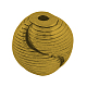 チベットスタイル合金ツイストビーズ  カドミウムフリー＆ニッケルフリー＆鉛フリー  アンティーク黄金  9.5x9.5x8mm  穴：1.5mm  約400個/1000g TIBEB-5267-AG-NR-1