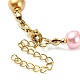 Bracelets de perles d'imitation de verre pour femmes BJEW-JB10033-01-4
