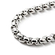 304 collar de cadena de caja de acero inoxidable para hombres y mujeres. NJEW-A008-05P-2