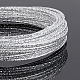 Benecreat 12 calibre 33 pies de alambre de plata texturizado con corte de diamante alambre artesanal de aluminio para hacer adornos y otros trabajos de artesanía AW-BC0003-13A-4