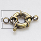 Brass Spring Ring Clasps KK-E266-15mm-AB-NR-1