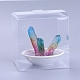 Decoraciones de exhibición de inicio de cristal de cuarzo natural galvanizado DJEW-L015-01-3