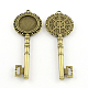 Сеттинги кулон кабошон ключ сплава тибетский стиль TIBEP-S289-21AB-NR-1