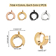 Dicosmétique 8 pièces 4 couleurs placage ionique (ip) 304 accessoires de boucles d'oreilles huggie en acier inoxydable STAS-DC0005-17-4
