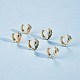 Cubic Zirconia Snake Hoop Earrings with Enamel EJEW-SZ0001-87F-4
