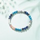 Bracelet extensible à perles rondes en pierres précieuses naturelles et synthétiques pour femme BJEW-JB08336-5