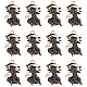 Sunnyclue 1 scatola 24 pezzi fascini gotici corvo fascino smalto becco di corvo fascini steampunk halloween uccello nero medico fascino per la creazione di gioielli fascini collana bracciali orecchini artigianato per adulti forniture fai da te FIND-SC0003-79-1