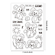 GLOBLELAND Cartoon Boxing Rat Theme Clear Stamps Animal Silicone Clear Stamp Seals for Cards Making DIY Scrapbooking Photo Journal Album Decor Craft DIY-WH0167-56-633-2