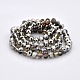 Half Plated Faceted Rondelle Electroplate Glass Beads Strands GLAA-A024D-HP04-2