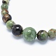 Natural Green Opal Graduated Beads Necklaces and Bracelets Jewelry Sets SJEW-L132-04-3