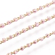 Handgefertigte Perlenkette aus Messing CHC-G011-08G-07-2