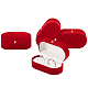 Boîte à bijoux ovale en velours VBOX-WH0013-02-5