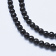 Natürliche schwarze Turmalin Perlen Stränge G-E444-27-4mm-3